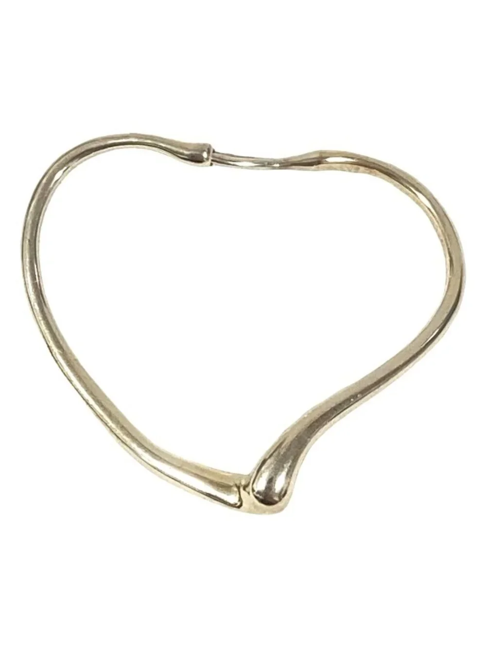 Tiffany & Co Elsa Peretti Open Heart Hoop Earrings Single Silver